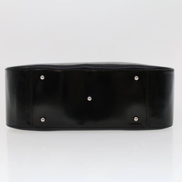 GUCCI Interlocking Hand Bag Patent leather Black 000.1013.0504 Auth fm2490 - Picture 5 of 16